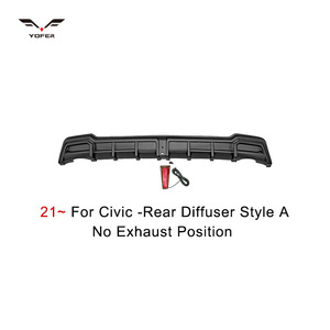 Yofer cho <span class=keywords><strong>Civic</strong></span> V3 sửa đổi xe phía sau bumpers khuếch tán phụ kiện phía sau khuếch tán phổ 2021 2022 2023 - Product Image 3