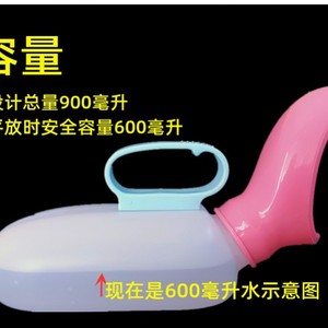 Urinoir ovale pour femmes, à poser, avec embout souple et couvercle, pour personnes âgées alitées, utilisation en chambre. - Product Image 3