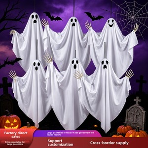 Decorazione <span class=keywords><strong>Halloween</strong></span> Horror Fantasma Piccolo Spaventoso Bianco da Appendere per Interni, con Design a Mano Regolabile, per Commercio Transfrontaliero - Product Image 2