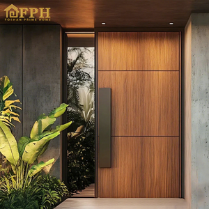 Sécurité de luxe en <span class=keywords><strong>bois</strong></span> Patten Design Villa abrite une <span class=keywords><strong>porte</strong></span> pivotante d'entrée en aluminium moderne avec <span class=keywords><strong>serrure</strong></span> antivol - Product Image 1