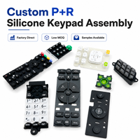 Clavier en caoutchouc silicone P+R personnalisé OEM avec boutons conducteurs à impression laser pour panneaux de commande électroniques