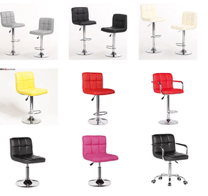 2020 modernas sillas de bar lounge sillas de metal silla alta pu upholstere ajustable cromado reposapiés taburete de bar - Product Image 6