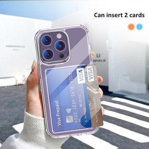 OEM a prueba de golpes Crylic transparente claro teléfono móvil casos cubierta al por mayor para el <span class=keywords><strong>iPhone</strong></span> 15 Pro Max cartera titular de la tarjeta - Product Image 4