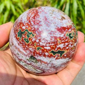 Esfera Decorativa de Jaspe Oceánico de 7-7.5cm, Artículo Espiritual Natural, Cristal Curativo Hecho a Mano para Decoración del Hogar - Product Image 5