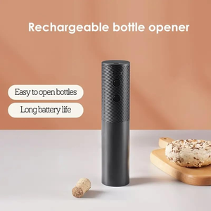 Ensemble d'ouvre-bouteille électrique en bois noir, ouvre-bouteille automatique rechargeable par USB - Product Image 4