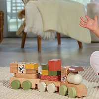 Ensemble de train à empiler et à trier en bois