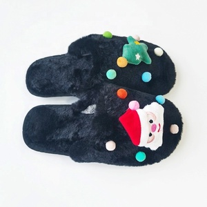 Pantuflas de Santa Claus Más Vendidas en Línea, <span class=keywords><strong>Zapatos</strong></span> Rosas Navideños, Calzado de Felpa para Mujer - Product Image 3