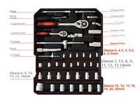186 Piece Carbon Steel Portable Manual Hardware Household Toolbox Set