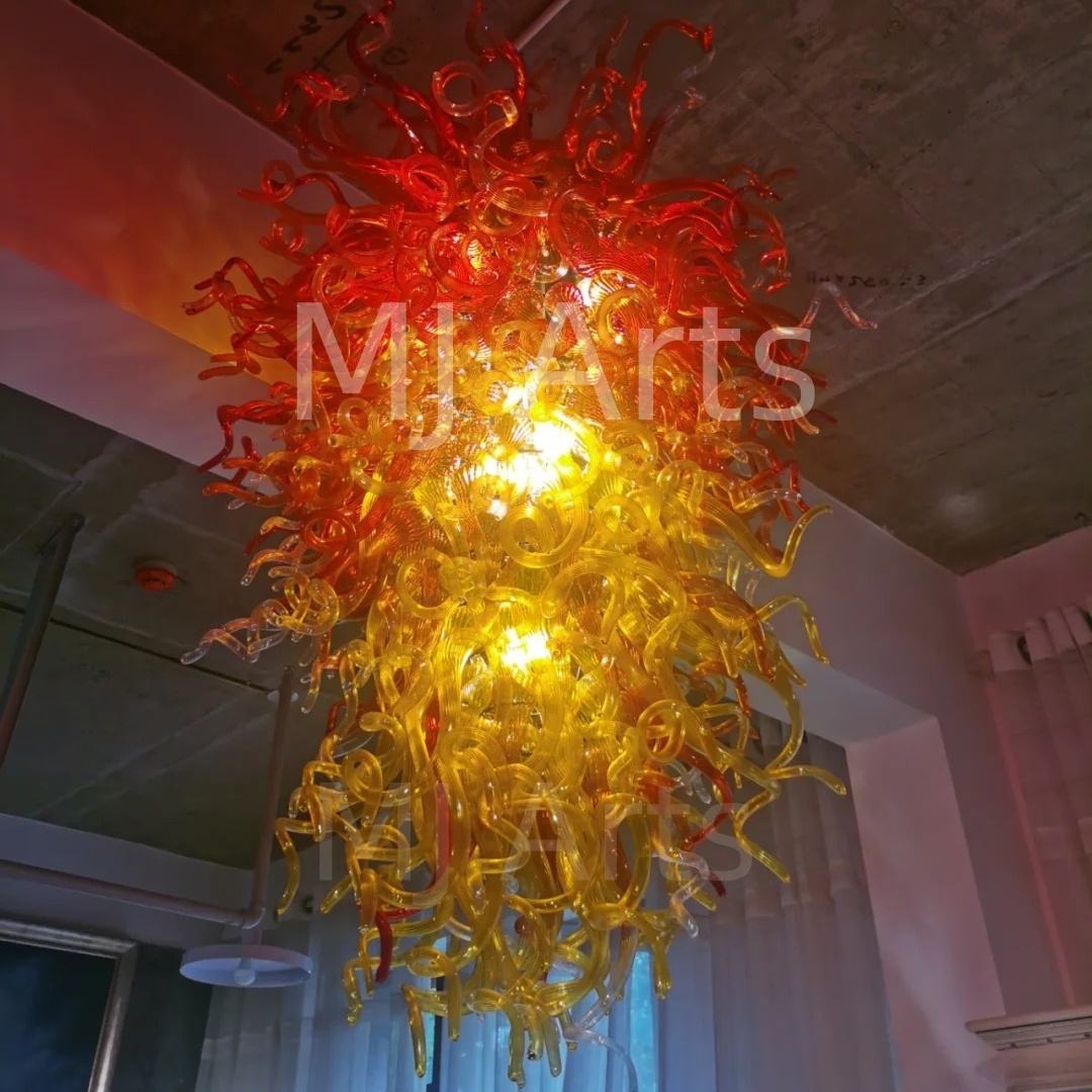 Hand Blown Thick Colored Glass Chandeliers Unique Art Decor Design Chihuly  Inspired Murano Glass Pendant Adjustable Height Long| Alibaba.com, image size:1080x1080