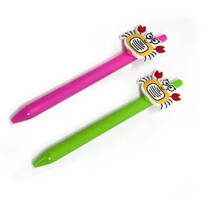 Dongguan Factory Make Hot Sale Good Quality Cartoon Pvc Pen Korea Cute Pen Factory