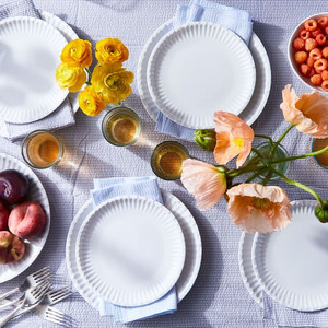 Plateaux à aliments en <span class=keywords><strong>carton</strong></span>, 100 pièces, assiettes rondes Kraft en papier jetables, vaisselle biodégradables, assiettes ovales jetables pour mariage - Product Image 3