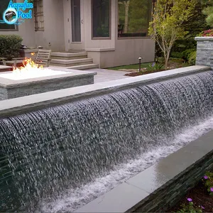 СВЕТОДИОДНЫЙ Красочный бассейн каскад водопад водосброс стена спуск воды сад декоративный фонтан