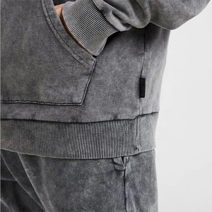 Chándal de lavado ácido hecho con algodón 100% de la mejor oferta para hombre, chándal de lavado ácido informal de último estilo para adultos - Product Image 6