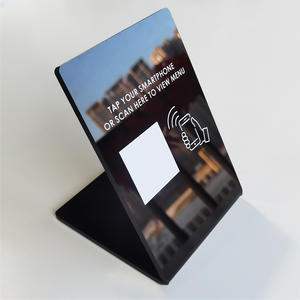 Personnalisable 13.56MHz Programmable 540 Octets Acrylique NFC 215 Menu Table Stand pour Restaurants Réservation <span class=keywords><strong>Arabe</strong></span> Cartes de Visite - Product Image 6