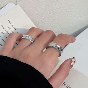 Yinruitai 925 Sterling Silver Geometric <b>Ring</b> For Women Adjustable <b>Open</b> Design Everyday Wear - Product Image 4