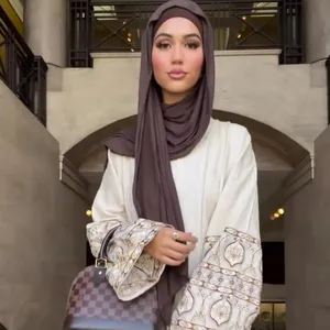 Hochwertiger luxuriöser Dubai offener Kardigan Jilbab Damen langes Maxikleid islamischer Kaftan bestickter Kimono Abaya