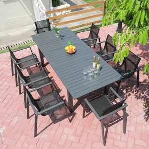 Uland Outdoor Party Tische und Stühle Couch tisch Set Square Patio Tisch und Stühle Outdoor Restaurant Möbel