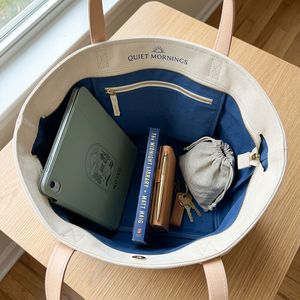 Custom Fashion Oversized Tote <b>Bags</b> for Women Eco-Friendly Rope Handle Canvas with Zipper Closure and Custom Printed Logo - Product Image 3
