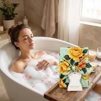 Savon Artisanal Parfumé à l'Huile Essentielle de Rose 200g, Emballage Soie, Savon Cadeau de Luxe, Nettoyant Doux Hydratant, Personnalisation OEM ODM