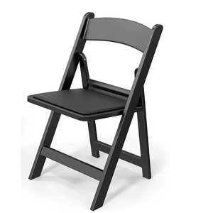 Sillas de Comedor Plegables de Resina de Polipropileno Blancas y Negras para Exteriores, para Hoteles y Bodas, al por Mayor - Product Image 1