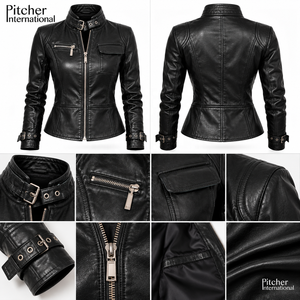 Fabricant en gros de vestes en cuir pour femmes pour la vente au détail américaine en automne, veste en cuir marron chocolat pour femmes, OEM en gros - Product Image 6