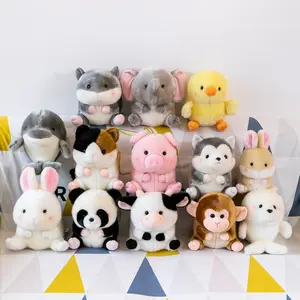 Cartoon animal panda cow pig monkey dolphin rabbit cross-border e-commerce plush dolls stuffed animal soft toys