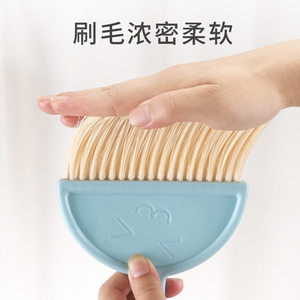 Mini Dustpan And Broom Set Soft Bristles Plastic Handle For Home Furniture Cleaning - Product Image 2