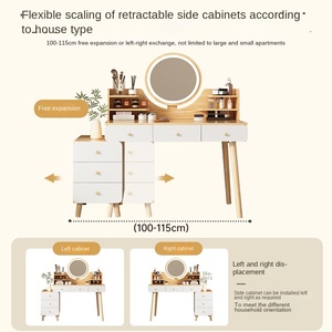 Coiffeuse au <span class=keywords><strong>design</strong></span> moderne pour femmes Coiffeuse à maquillage avec miroir éclairé Meubles de chambre à coucher de <span class=keywords><strong>luxe</strong></span> - Product Image 2