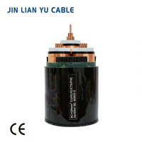 Câble d'alimentation électrique YJV à conducteur en cuivre, résistant au feu, blindé, avec gaine LSZH durable en PVC, haute performance, de moyenne tension
