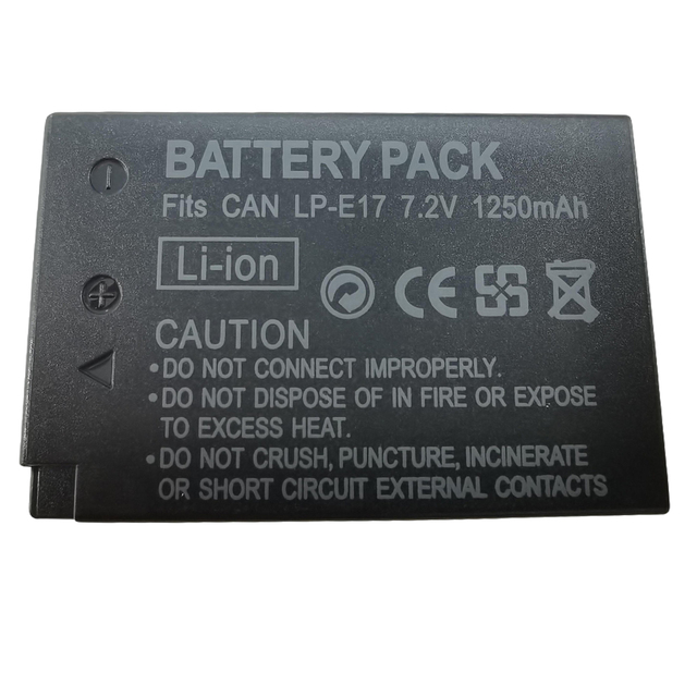 LP-E17 7.2V 1250mAh for Canon Camera Battery EOS M3 EOSM5 EOSM6 750D 760D 850D R8 R10 R50