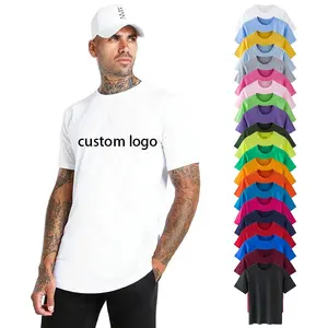 180GSM 100% Katoen T Shirts Custom Digital Printing Logo Mannen Tees Wit T-shirt Voor Mannen Loose Fit Vintage Custom Tshirt in Bulk