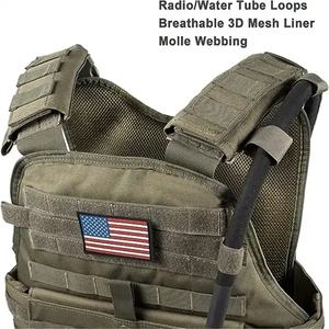 狩猟用 & セキュリティ用調整可能戦術プレートキャリアベストMOLLE対応アーマーショルダーパッド付き - Product Image 4