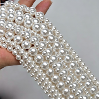 Sac de 500g de perles en plastique ABS, couleur blanc cassé et blanc pur, perles en vrac pour la fabrication de bijoux