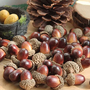Mini Bellotas Artificiales de Espuma, Hojas de Roble Realistas Hechas a Mano, Decoración para el Hogar, Accesorios para Manualidades, para Navidad y Acción de Gracias - Product Image 3