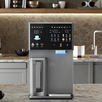 Système de purification d'eau électrique 4-en-1 pour bureau avec filtration RO, machine à glaçons, distributeur d'eau chaude/froide instantanée, boîtier en plastique