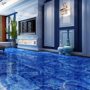 Azulejo moderno Foshan esmaltado 800x800 azulejos de porcelana de mármol azul oscuro azulejo de Piso <span class=keywords><strong>6</strong></span> caras para pared Interior - Product Image 1