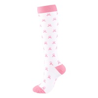Mode infirmière chaussettes de Compression confortable Durable 20-30 Mmhg chaussettes de course mollet Compression Marathon course genou chaussettes hautes