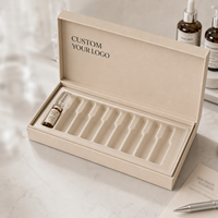 Boîtes pour flacons de 10 ml et 3 ml, impression CMYK, doublure en éponge imperméable, emballage d'expédition écologique personnalisable pour les petites entreprises