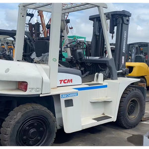 Montacargas Diésel Usado TCM FD70 FD50 FD60 de 7 Toneladas, Mástil de Una/Tres Etapas, Longitud de Horquilla de 1000 mm, Buen Estado, Venta en Japón - Product Image 1