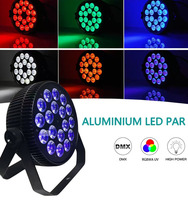 Projecteur LED Par 6-en-1 RGBWAUV 18x18W, Éclairage de Scène Plat IP33 pour Événements avec Corps en Aluminium