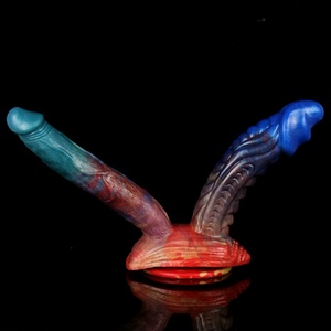LUUK Silicone Double Head <b>Dildo</b> Vagina Anal Plug Fantasy Lesbian <b>Dildo</b> Massage Wand Vagina Anal Masturbate Sex Toys for Women - Product Image 5