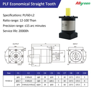 กล่องเกียร์ทดรอบแบบดาวเคราะห์ Allgreen High Precision Gear รุ่น PLF60 ขนาด 60 มม. อัตราทด 3:1~100:1 สำหรับระบบเซอร์โว/สเต็ปเปอร์ - Product Image 4