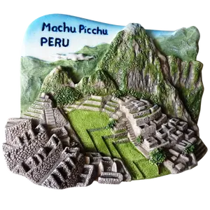 Regalo Souvenir turistico personalizzato del perù 3D Machu Picchu decorazione del magnete del frigorifero