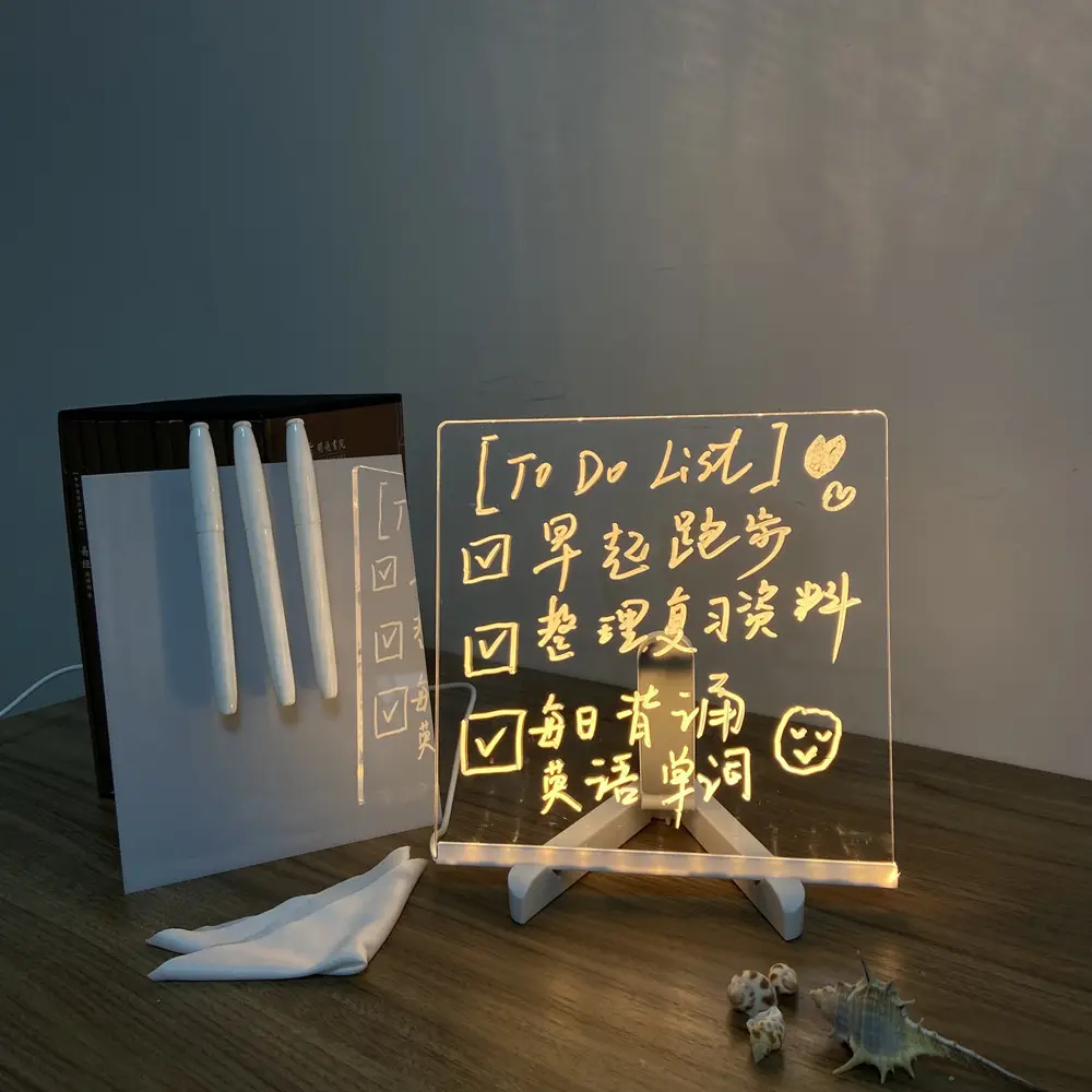 Nieuwe Note Board Creative Led Nachtlampje Usb Message Board Vakantie Licht Met Pen Gift Voor Kinderen Vriendin Decoratie