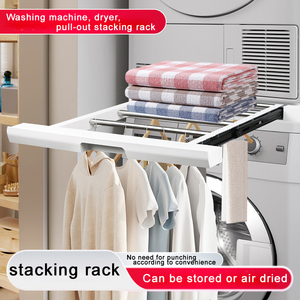 Kit de Apilamiento Universal Manual de 29 Pulgadas para Lavadora y Secadora con Estante de Secado Extraíble, Uso en Hoteles, Compre 1 y Lleve 1 Gratis - Product Image 5