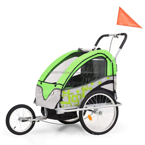 Remorque de vélo pour bébé en tissu imperméable avec cadre en aluminium pliable portable d'une capacité de 40kg pour le transport des enfants et des chiens, meilleure vente - Product Image 5
