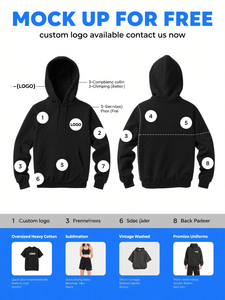 เสื้อสเวตเชิ้ตคอเต่าทรงหลวมโอเวอร์ไซส์ ผ้าฝ้ายเนื้อหนา ตกแต่งด้วยการปักลายแบบกำหนดเอง สำหรับผู้หญิง - Product Image 3