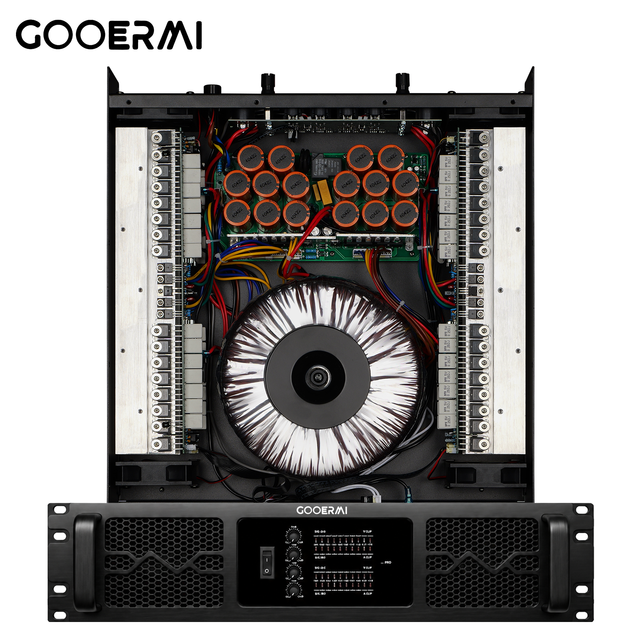 New Hot Sells 2U 4*1200W Professional Power Amplifier Class H Stereo High Power 4 Channel Pro Audio System Sound Amplifier