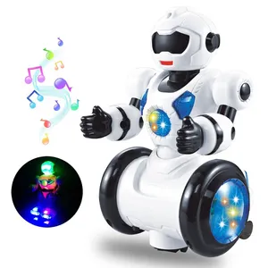 Robot intelligente con rotazione di 360 gradi di vendita caldo con Robot educativo leggero e musicale per la prima educazione dei bambini