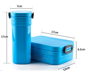 C41 scatola da <span class=keywords><strong>pranzo</strong></span> ecologica di vendita calda scatola da <span class=keywords><strong>pranzo</strong></span> portatile in plastica Bento cibo sportivo all'aperto Bento Kid Lunch Box <span class=keywords><strong>Set</strong></span> con bottiglia - Product Image 6